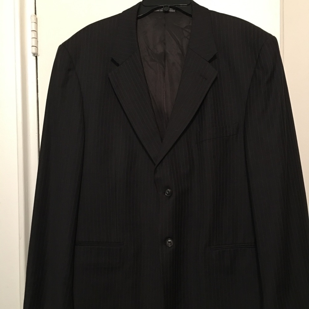 Pin stripped two button wool jacket